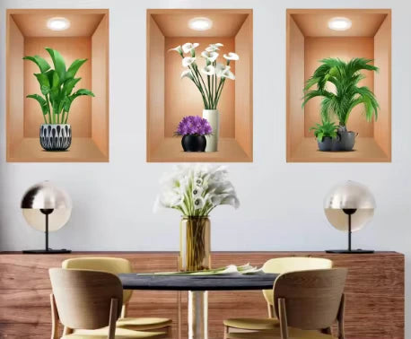 Pack de 3 Stickers Muraux 3D - Une Décoration Qui Fait la Différence !