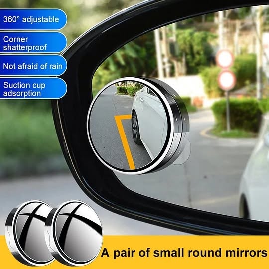 Miroirs d'Angle Mort pour Voiture - Pack de 2 Miroirs Rotatifs à 360°
