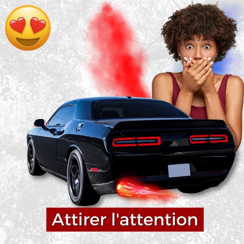 LED exhaust tip with blue flames effect - Add style to your car