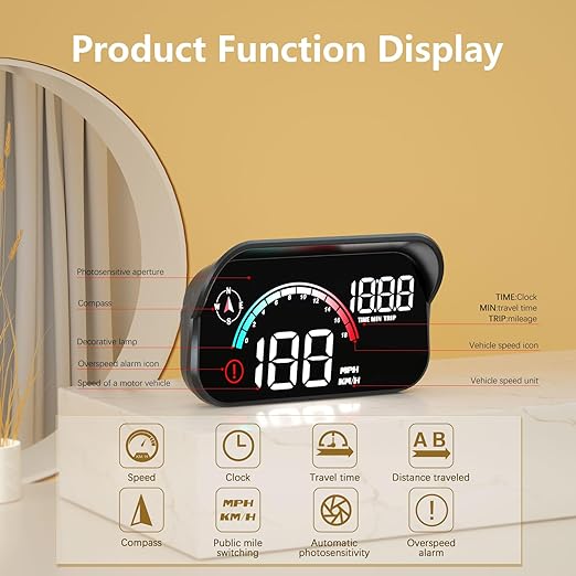 Digital speed projector for car