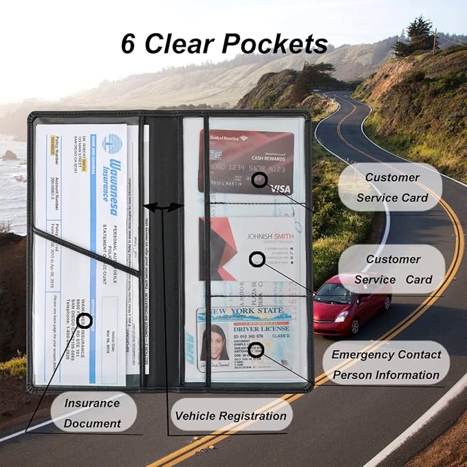 Organiseur de Documents de Voiture Haute Qualité