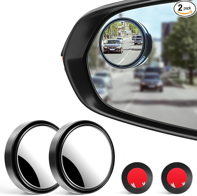 Miroirs d'Angle Mort pour Voiture - Pack de 2 Miroirs Rotatifs à 360°