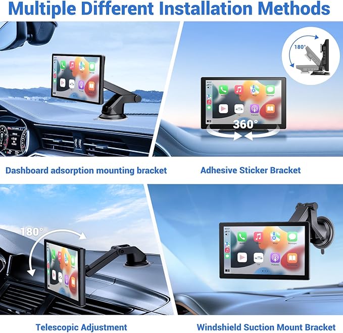 Écran Tactile HD Sans Fil pour Voiture - CarPlay & Android Auto