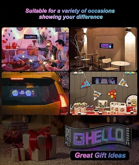 🚗 Panneau LED Défilant Programmable pour Voiture - Affichez Vos Messages !