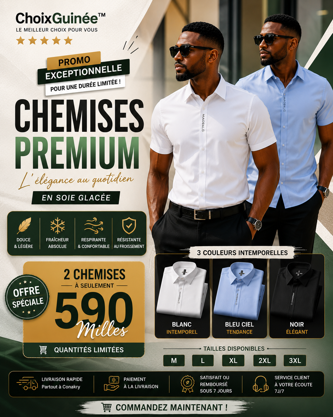 Chemise Royale Ice Silk™ – Édition Premium