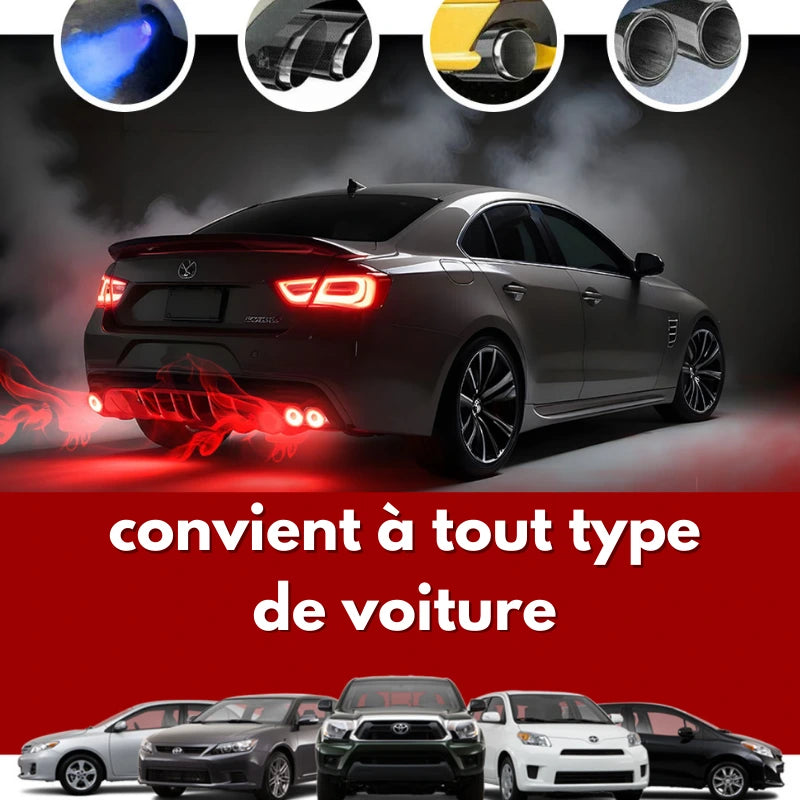 LED exhaust tip with blue flames effect - Add style to your car