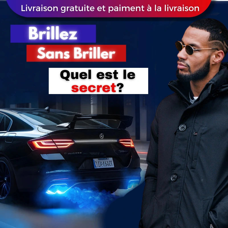 LED exhaust tip with blue flames effect - Add style to your car