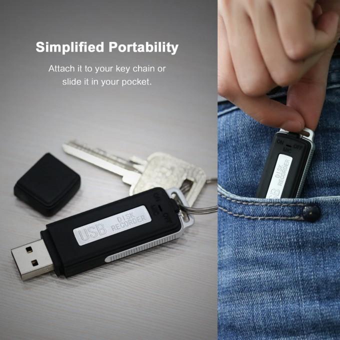 Clé USB enregistreur vocal avec détection de voix