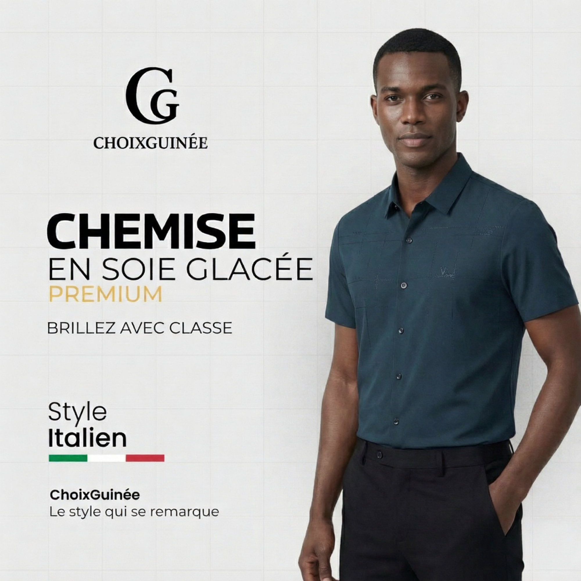 Chemise Homme en Soie Glacée Respirante