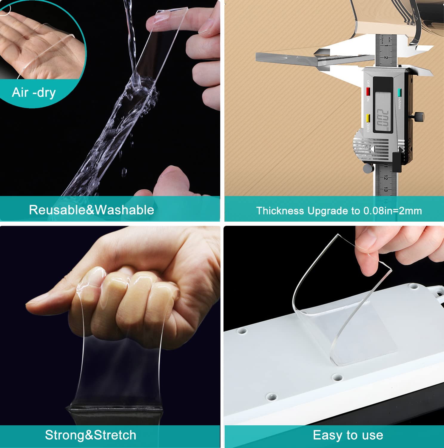 Ruban Nano Double Face - 9.8ft - Adhésif Fort et Réutilisable - ChoixGuinee