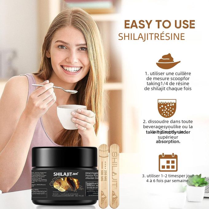 2 pots de Shilajit Himalayen 100% Pur – Résine Naturelle pour Booster l’Énergie, la Libido et l’Immunité