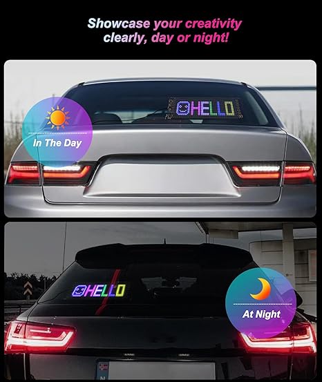 🚗 Panneau LED Défilant Programmable pour Voiture - Affichez Vos Messages !