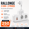 Multiprise Murale 5 en 1 avec USB et Type C