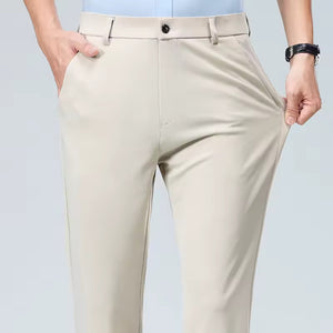 Pantalon en Soie Glacée pour Homme – Élégance Française, Confort Estival