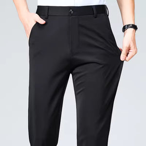 Pantalon en Soie Glacée pour Homme – Élégance Française, Confort Estival