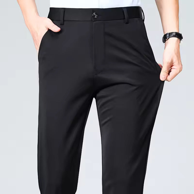 Pantalon en Soie Glacée pour Homme – Élégance Française, Confort Estival