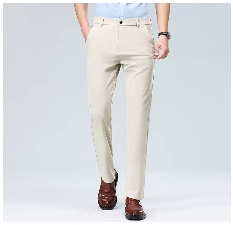 Pantalon en Soie Glacée pour Homme – Élégance Française, Confort Estival