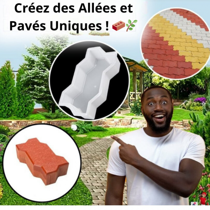 2 Moules de Pavé Jardin - Créer, Réutiliser et Économiser